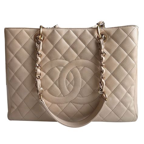 chanel gst beige ghw|In Fond Remembrance of the Chanel Grand Shopping Tote.